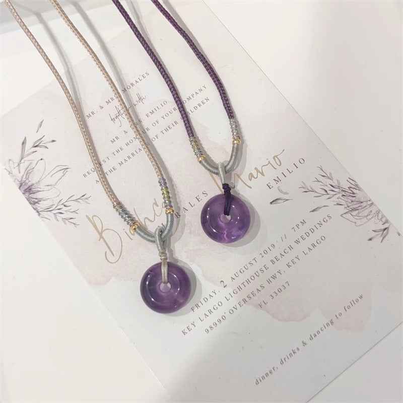 Crown Wisdom - Amethyst Ping'an Necklace