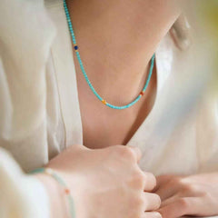 Chakra Harmony | Turquoise Red Agate Necklace