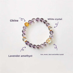 Handmade crystal jewelry featuring premium amethyst and genuine citrine beads to support emotional balance and deep mindfulness.