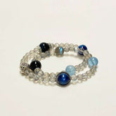 AURA LITH Capricorn Grounding Smoky Quartz Zodiac Bracelet, a natural gemstone bracelet featuring premium protective obsidian for emotional stability.