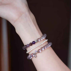Spiritual crystal chakra bracelet for welcoming good fortune and inner harmony, perfect as a personalized mindfulness crystal gift.
