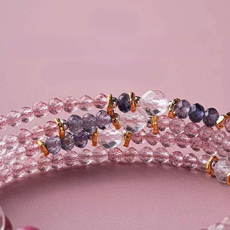 Spiritual crystal chakra bracelet for aura shielding and emotional balance, perfect as a mindfulness gift for women.