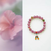 AURA LITH Love & Harmony Amethyst and Rose Quartz Bracelet, a natural gemstone bracelet designed to open your heart chakra and deepen loving energy.