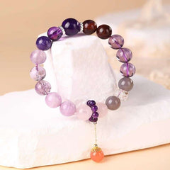 AURA LITH purple crystal bracelet designed for third eye chakra alignment and deepening spiritual insight.