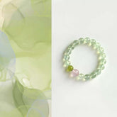 AURA LITH Peace & Heart Healing Prehnite and Rose Quartz Bracelet, a natural gemstone bracelet designed to quiet the mind and deepen loving energy.