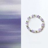 AURA LITH Peace & Wisdom Amethyst and Jade Crystal Bracelet, a natural gemstone bracelet featuring premium Hetian jade for inner calm.