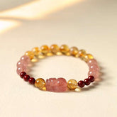 AURA LITH Solar Plexus Manifestation Citrine Chakra Bracelet, a natural gemstone bracelet for wealth attraction and confidence.