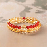 AURA LITH Solar Plexus Radiance Citrine Chakra Bracelet, a natural gemstone bracelet for wealth manifestation and confidence.