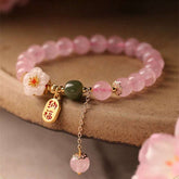AURA LITH Taurus Abundance Rose Quartz and Jade Zodiac Bracelet, a natural gemstone bracelet for prosperity and emotional comfort.