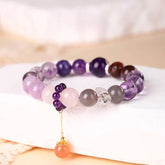 AURA LITH Third Eye Awakening Amethyst Chakra Bracelet, a natural gemstone bracelet for intuition and mental clarity.