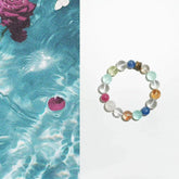 AURA LITH Wealth & Stability Multi-Stone and Agarwood Bracelet, a natural gemstone bracelet featuring sacred wood beads for abundance.