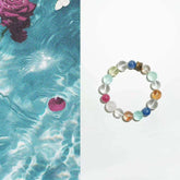 AURA LITH Wealth & Stability Multi-Stone and Agarwood Bracelet, a natural gemstone bracelet featuring sacred wood beads for abundance.