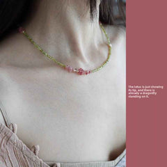 Heart Abundance | Peridot Rose Quartz Necklace