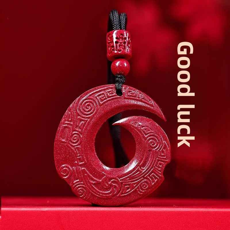 Root Protection - Raw Cinnabar Chakra Pendant