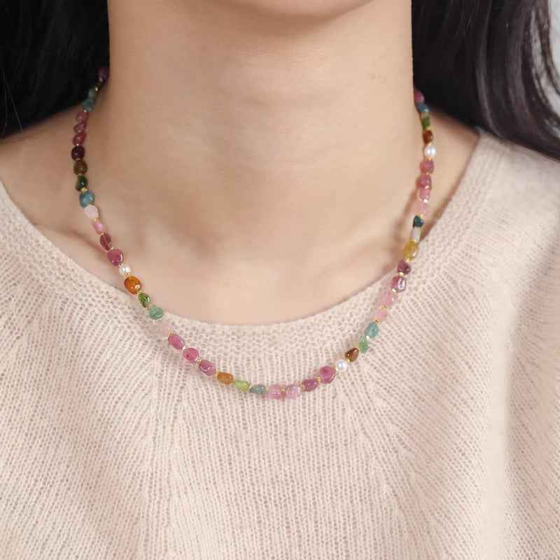 Chakra Balance | Multi-Color Tourmaline Necklace