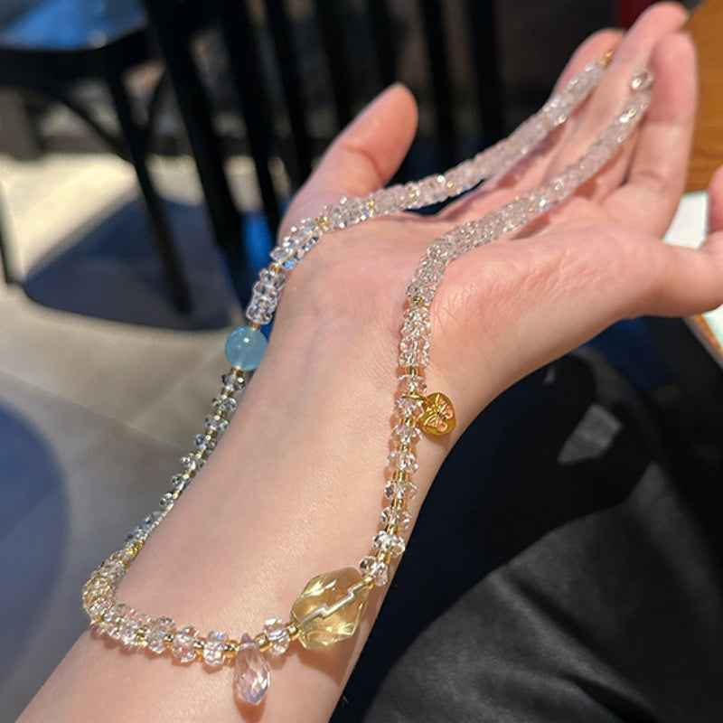 Throat Serenity - Aquamarine Crystal Necklace