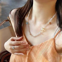Throat Serenity - Aquamarine Crystal Necklace