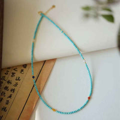 Chakra Harmony | Turquoise Red Agate Necklace