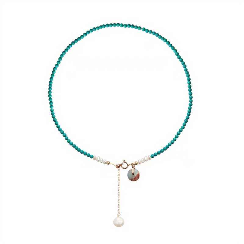 Throat Serenity - Turquoise Pearl Necklace