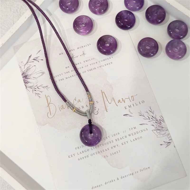 Crown Wisdom - Amethyst Ping'an Necklace