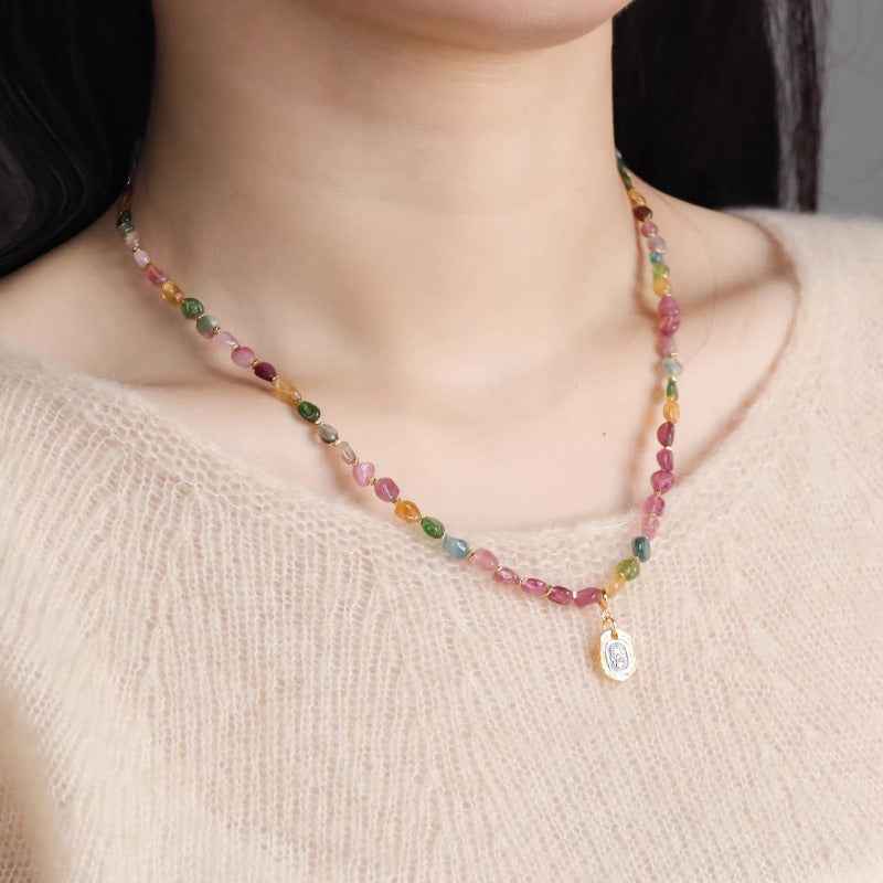 Chakra Balance | Multi-Color Tourmaline Necklace