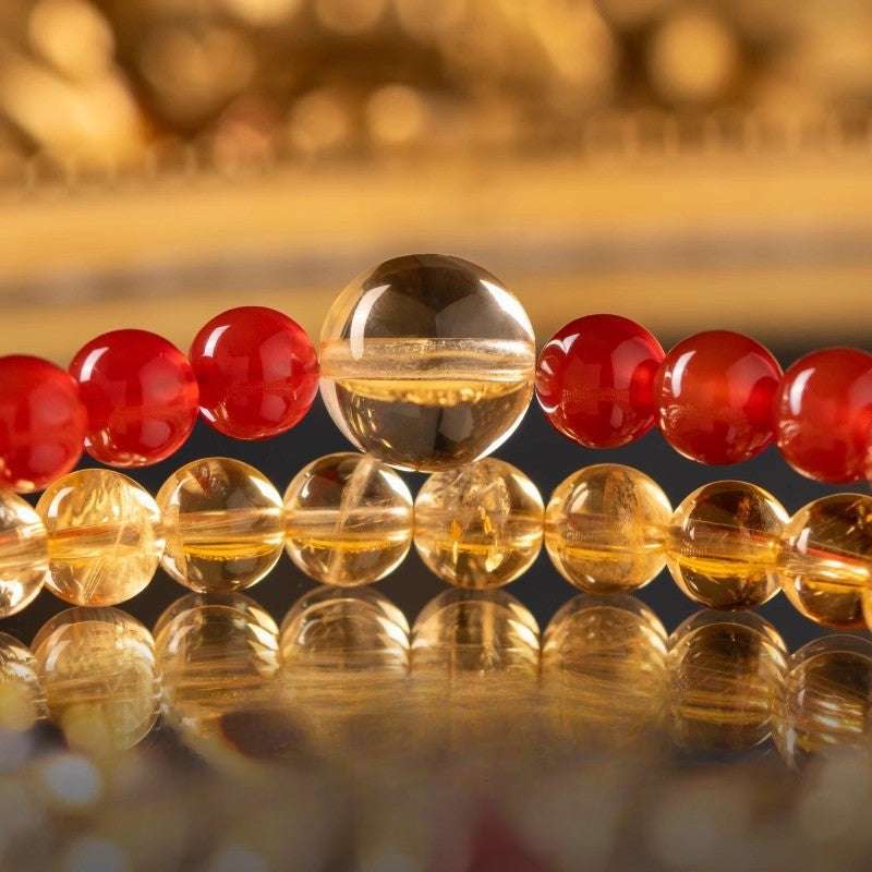 Spiritual gemstone bracelet for wealth attraction and prosperity, perfect as a mindfulness crystal gift