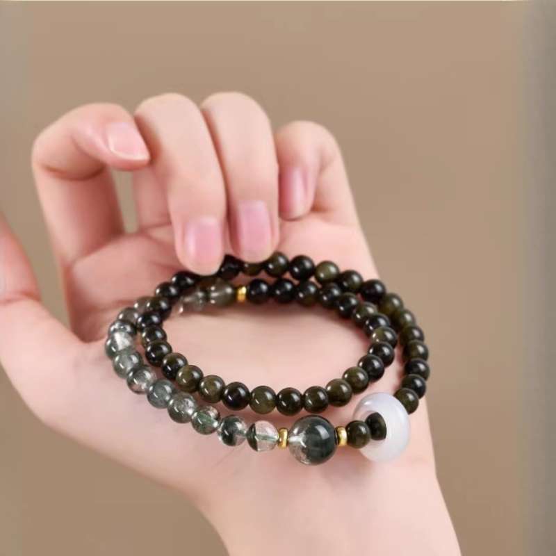 Spiritual crystal chakra bracelet for attracting wealth and cosmic abundance, perfect as a personalized mindfulness gift for Virgo.