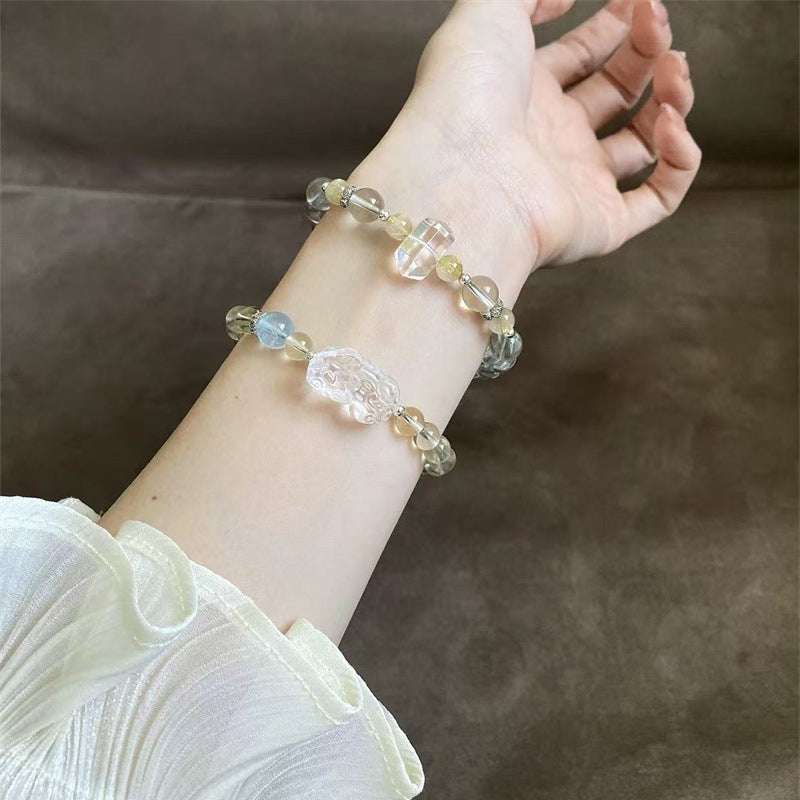 Spiritual crystal chakra bracelet for aura shielding and mental focus, perfect as a mindfulness crystal gift.