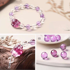 AURA LITH purple crystal bracelet designed for crown chakra alignment, boosting intuition and inner healing.