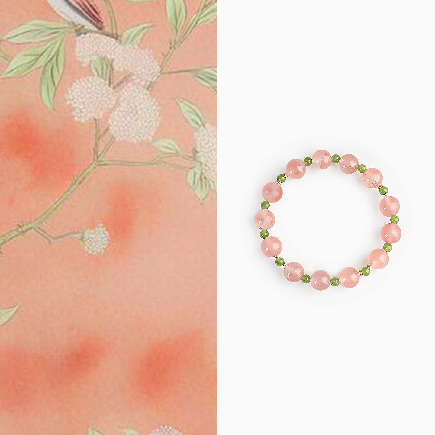 AURA LITH Passion & Balance Ice Southern Red Agate Bracelet, a natural gemstone bracelet designed to vitalize life force energy.
