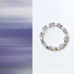 AURA LITH Peace & Wisdom Amethyst and Jade Crystal Bracelet, a natural gemstone bracelet featuring premium Hetian jade for inner calm.