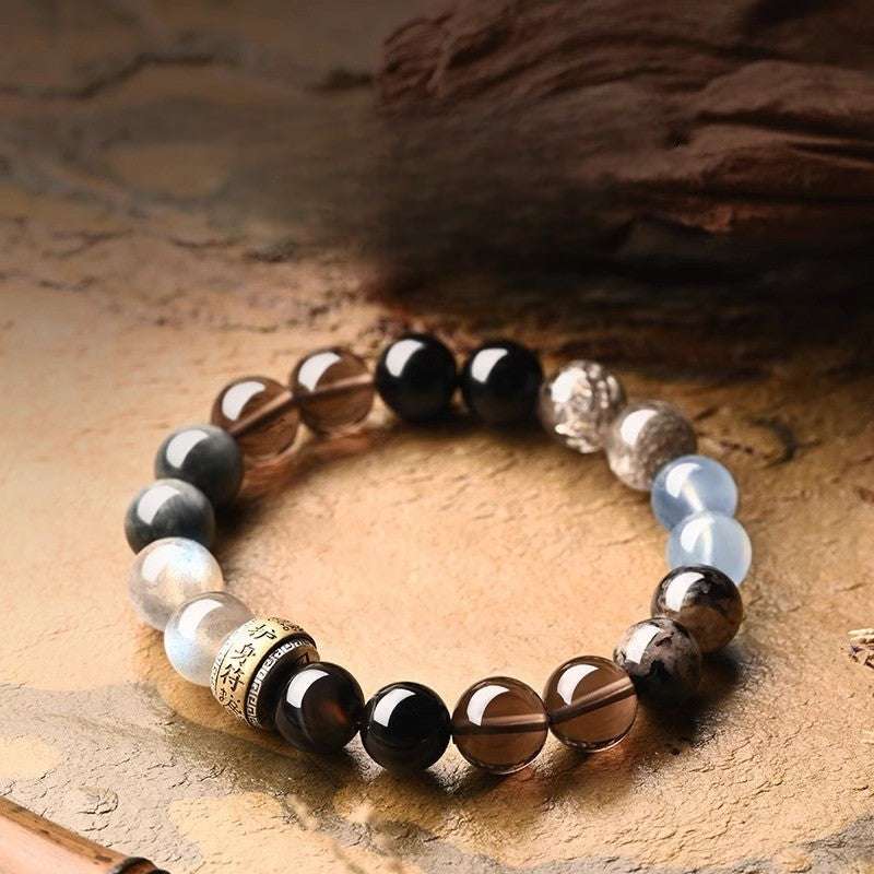 AURA LITH Pisces Intuition Moonstone Zodiac Bracelet, a natural gemstone bracelet for spiritual clarity and divine intuition.