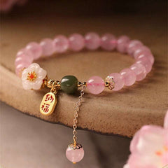AURA LITH Taurus Abundance Rose Quartz and Jade Zodiac Bracelet, a natural gemstone bracelet for prosperity and emotional comfort.