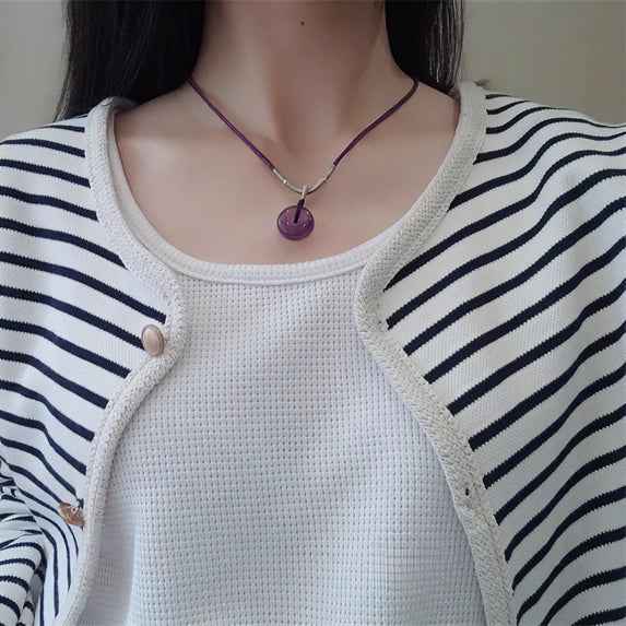 Crown Wisdom - Amethyst Ping'an Necklace